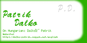 patrik dalko business card